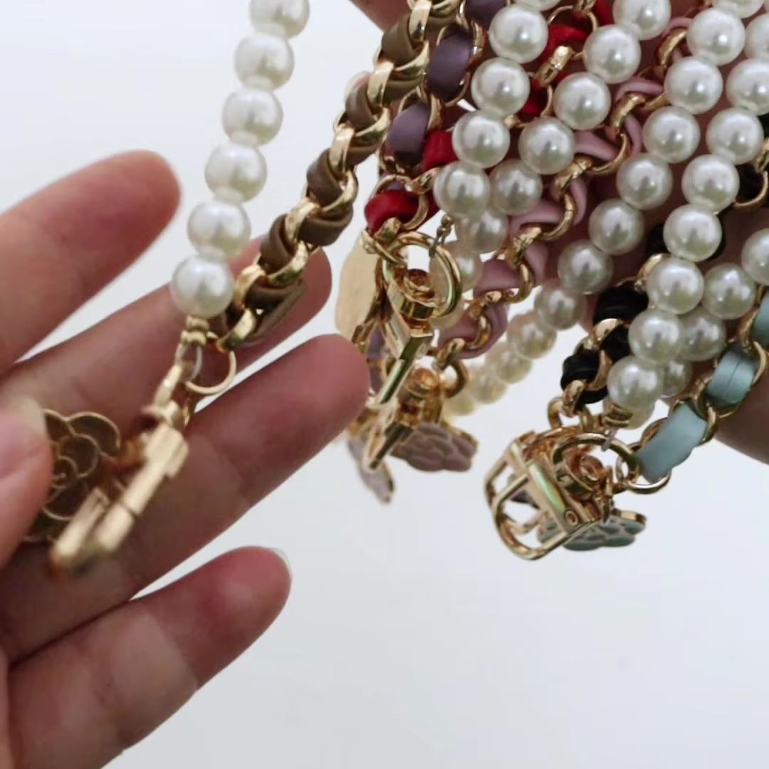 Phone Accessories Jewelry - 1 Strand/Lot Leather Imitation Pearl Camellia