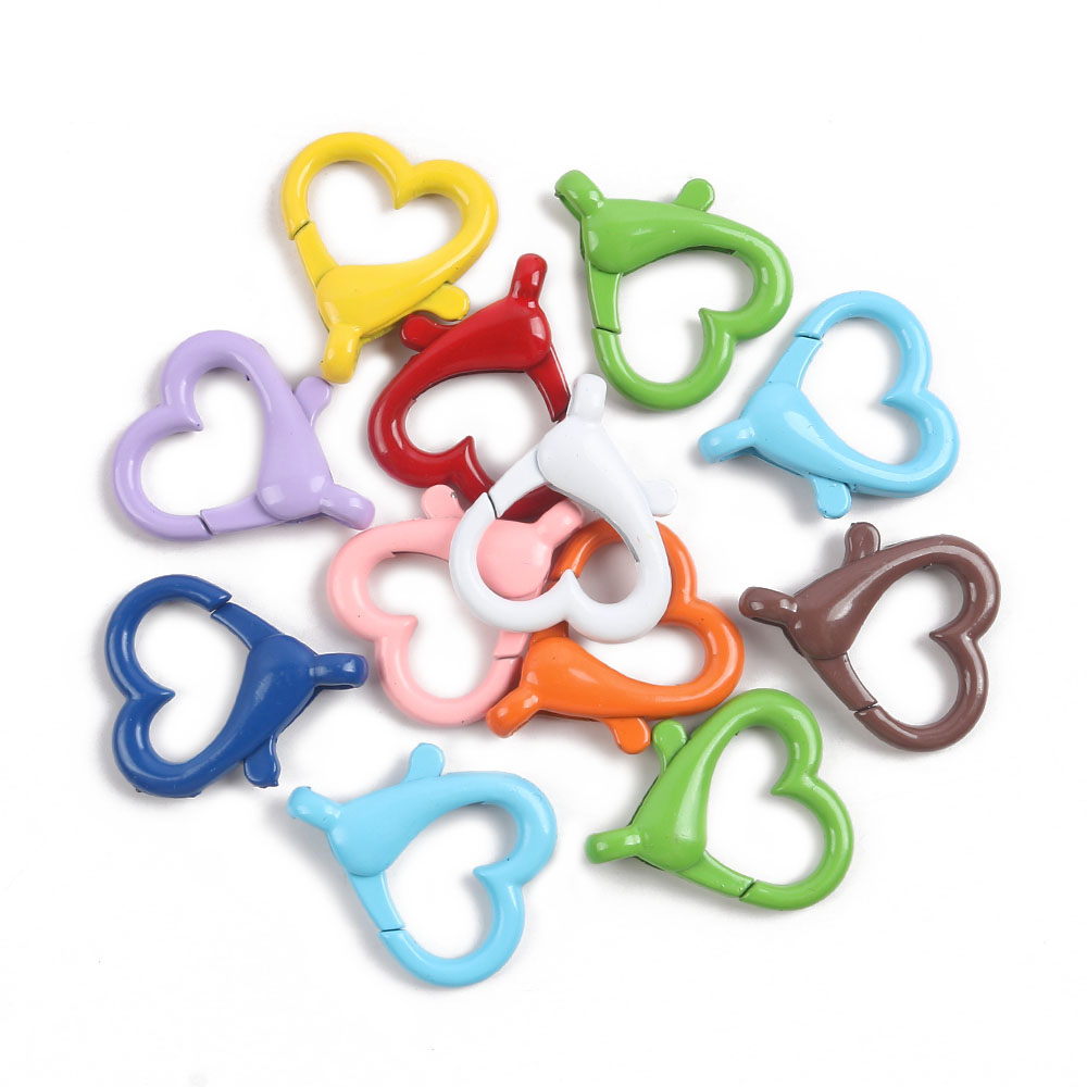 Phone Accessories Jewelry - 5pcs Multicoloured Alloy Heart Shape Lobster