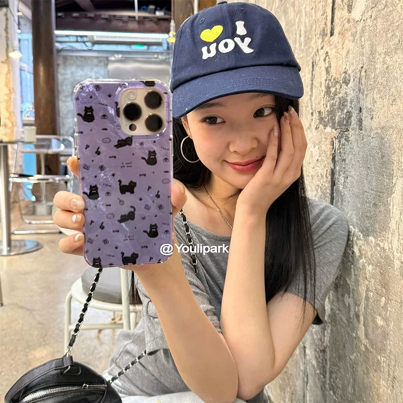 Phone Accessories Display - Ins Cute Girl Flower Purple Full