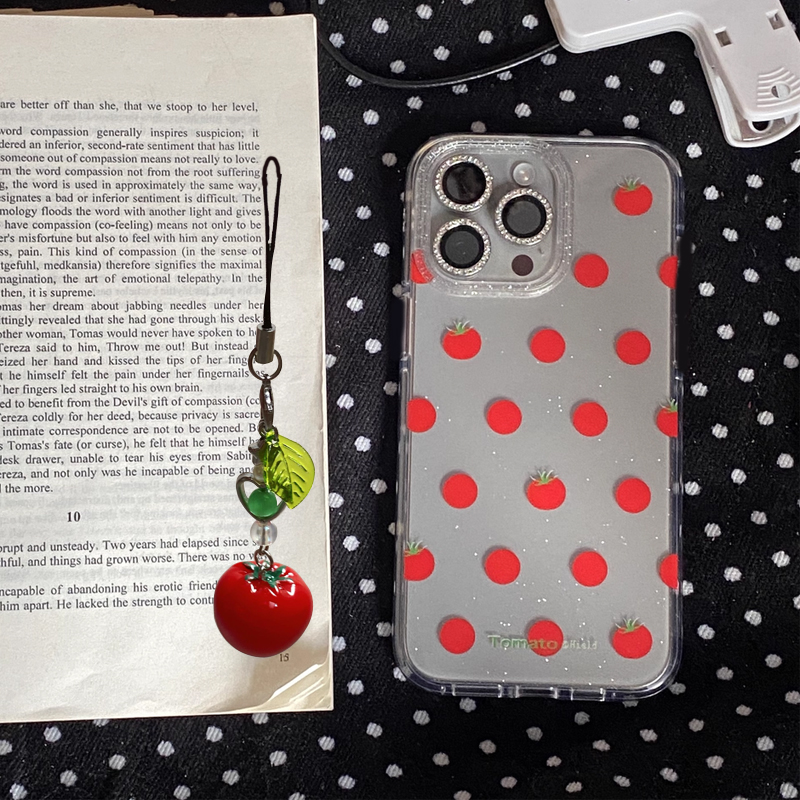 Phone Accessories Red - Creative Refreshing Vintage Red Dotted Tomatoes
