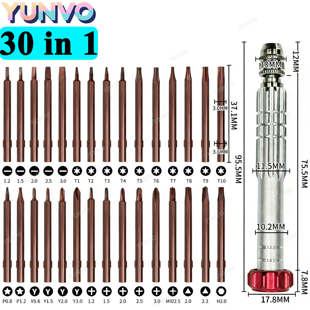 Phone Accessories Kit - 30 in 1 Magnetic Precision Screwdriver