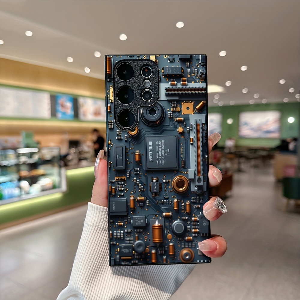 Led Flash Case - Circuit board pattern glass phone case