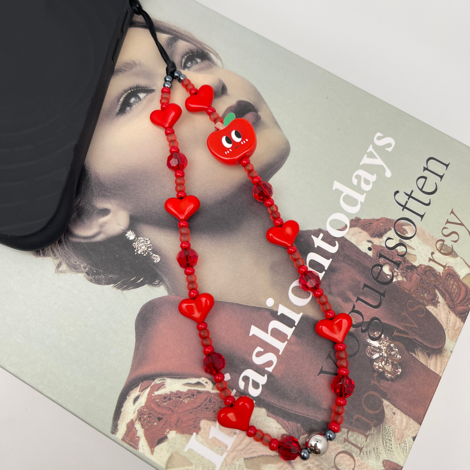 Phone Accessories Red - HERLOOK Red Apple Heart Phone Charm