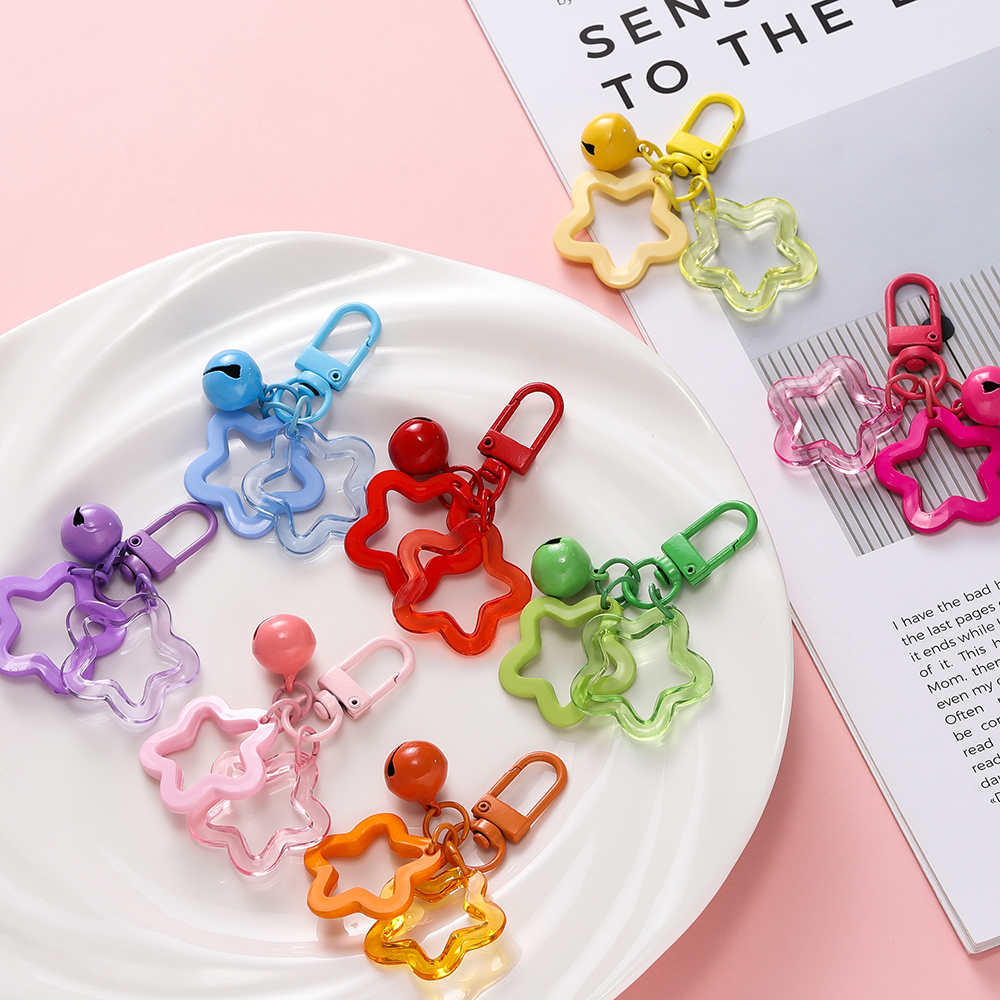 Phone Accessories Jewelry - 1pc Acrylic Star Keychains with Small