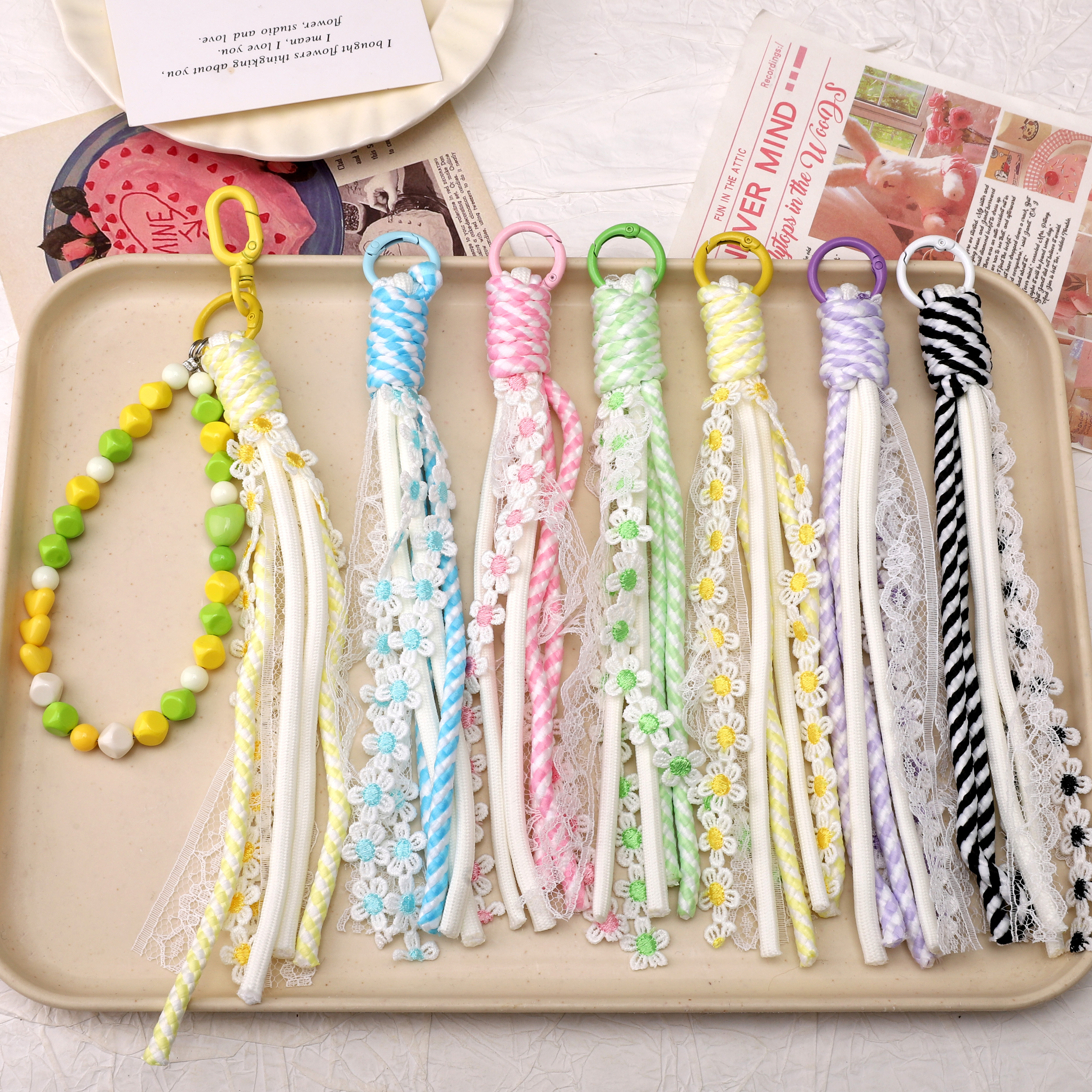 Phone Accessories Jewelry - 1pc Alloy Keyrings And Polyester Lace