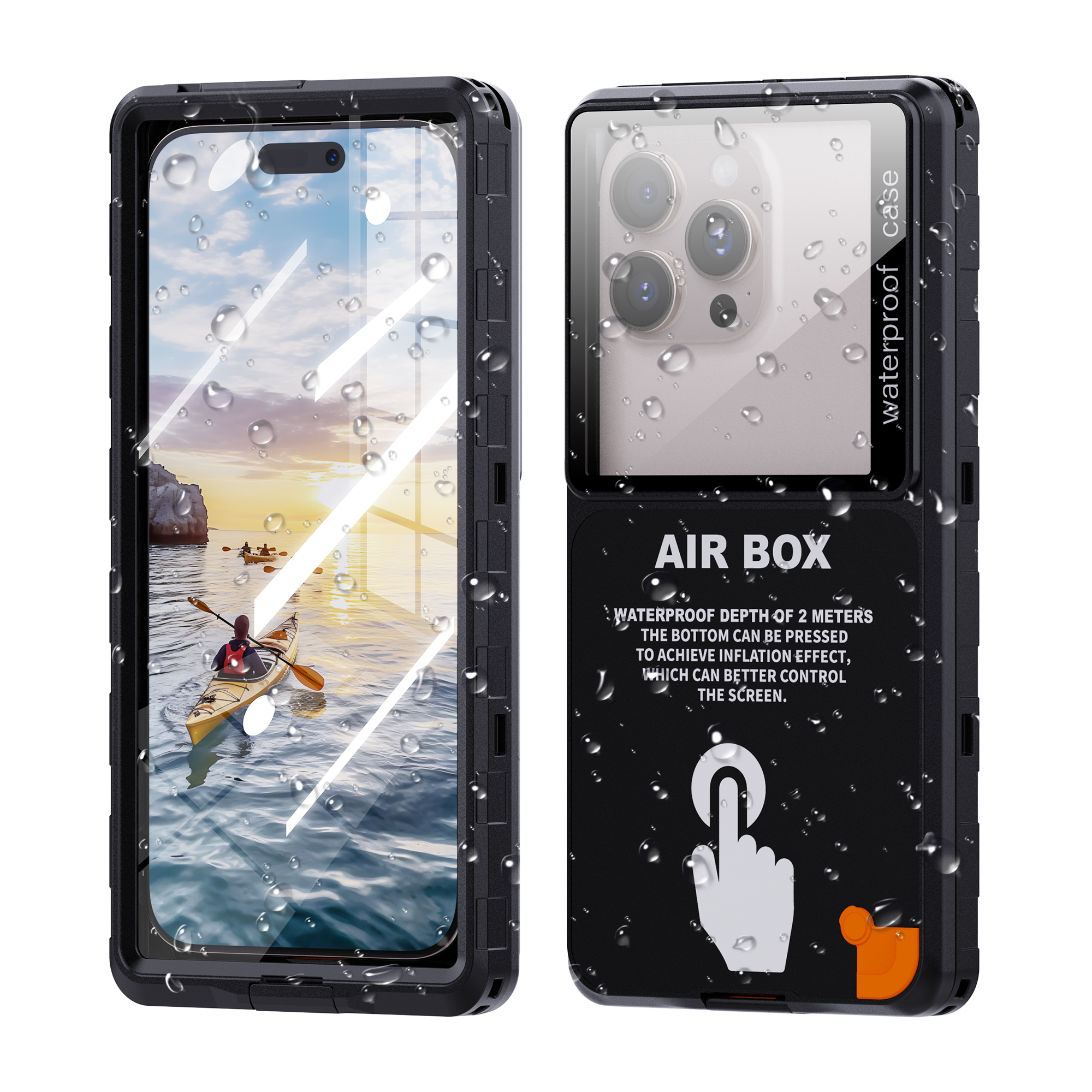 Phone Accessories Display - Shellbox-IP68 Waterproof Phone Case, 6.9-inch Universal,