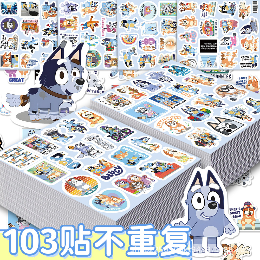 Phone Accessories Wholesale - brewie Wholesale 103Pcs Cute Bluey Stickers