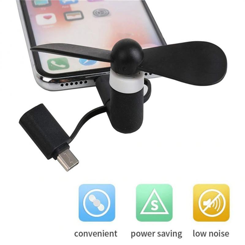 Phone Cooling Fan - 3-In-1 Mini Electric Phone Fan Cooling