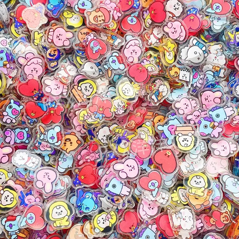 Phone Accessories Toys - 60PCS 2CM Kawaii BT21 Acrylic Sheet