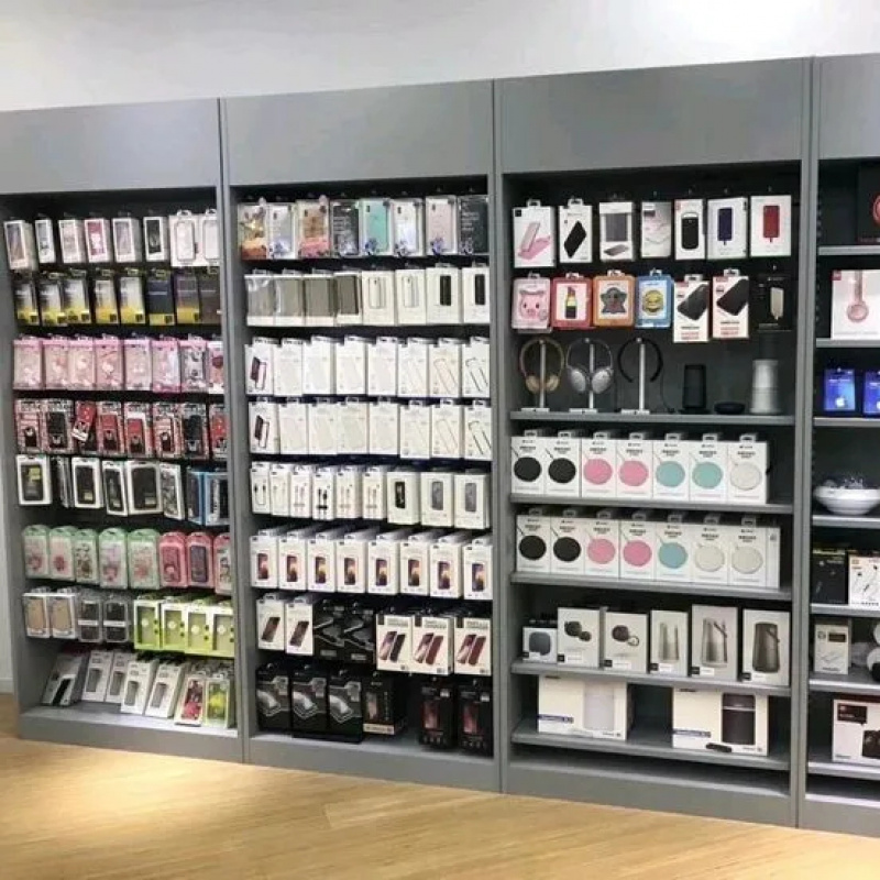 Phone Accessories Rack Display - customized.Customized Electronic Store Display Showcase Cell