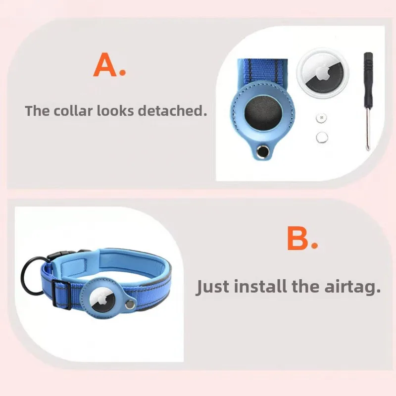 AirTag Dog Collar Reflective D - Airtag Holder Case avis et prix