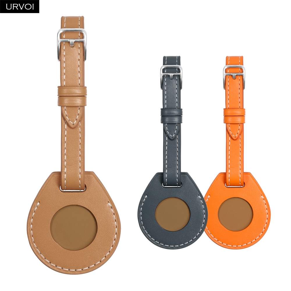 URVOI Leather Luggage Tag for  - Airtag Holder Case avis et prix