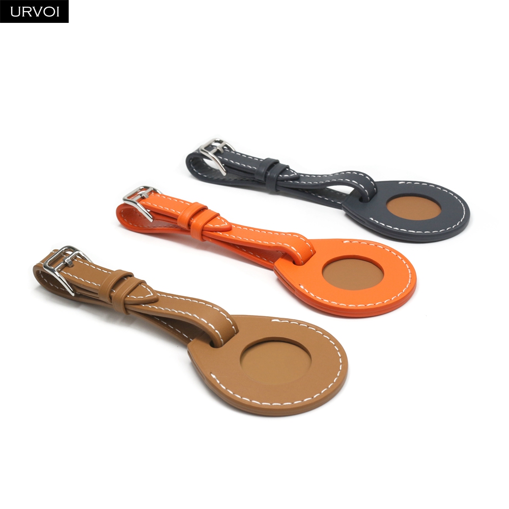 URVOI Leather Luggage Tag for  - Airtag Holder Case avis et prix