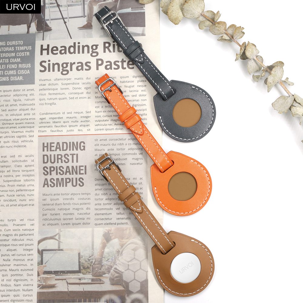 URVOI Leather Luggage Tag for  - Airtag Holder Case avis et prix