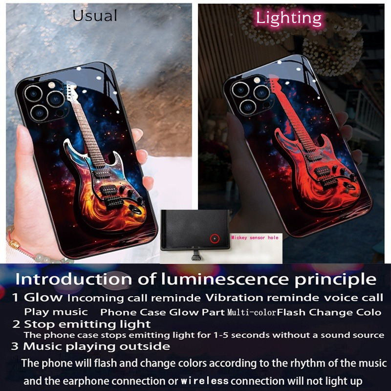 Starry Sky Guitar Luminous Cas - Led Flash Case avis et prix