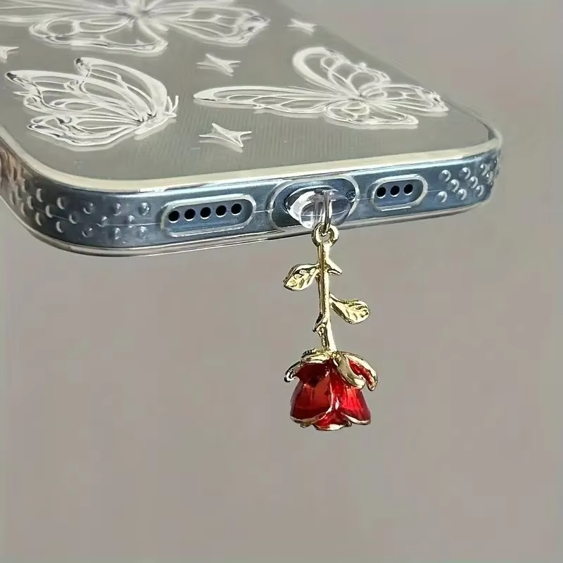 Red Rose Dustproof Plug Access - Phone Accessories Wholesale avis et prix