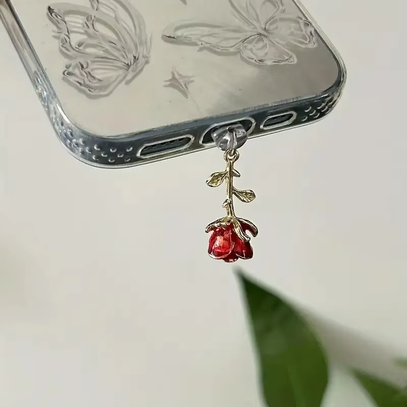 Red Rose Dustproof Plug Access - Phone Accessories Wholesale avis et prix
