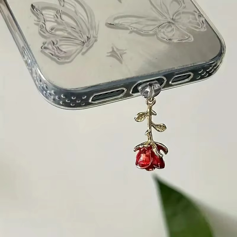 Red Rose Dustproof Plug Access - Phone Accessories Wholesale avis et prix