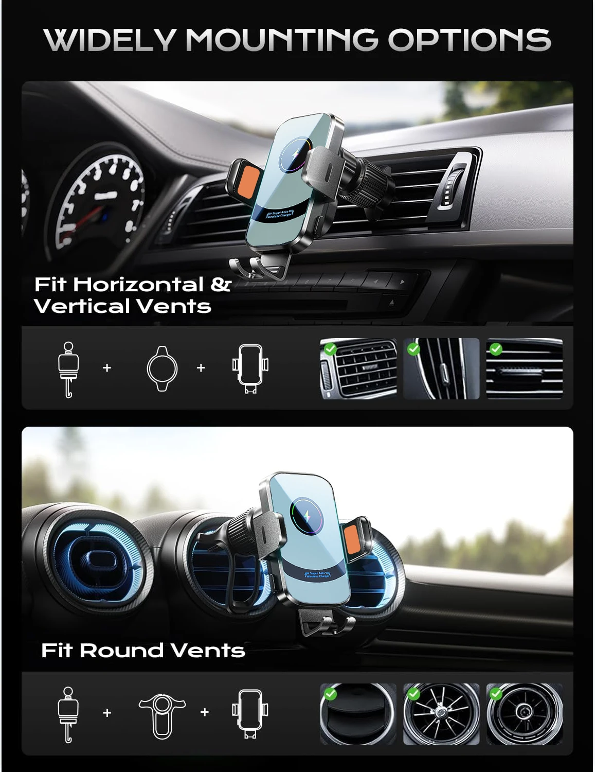 UYUXIO Wireless Car Charger Su - Phone Cooling Fan avis et prix