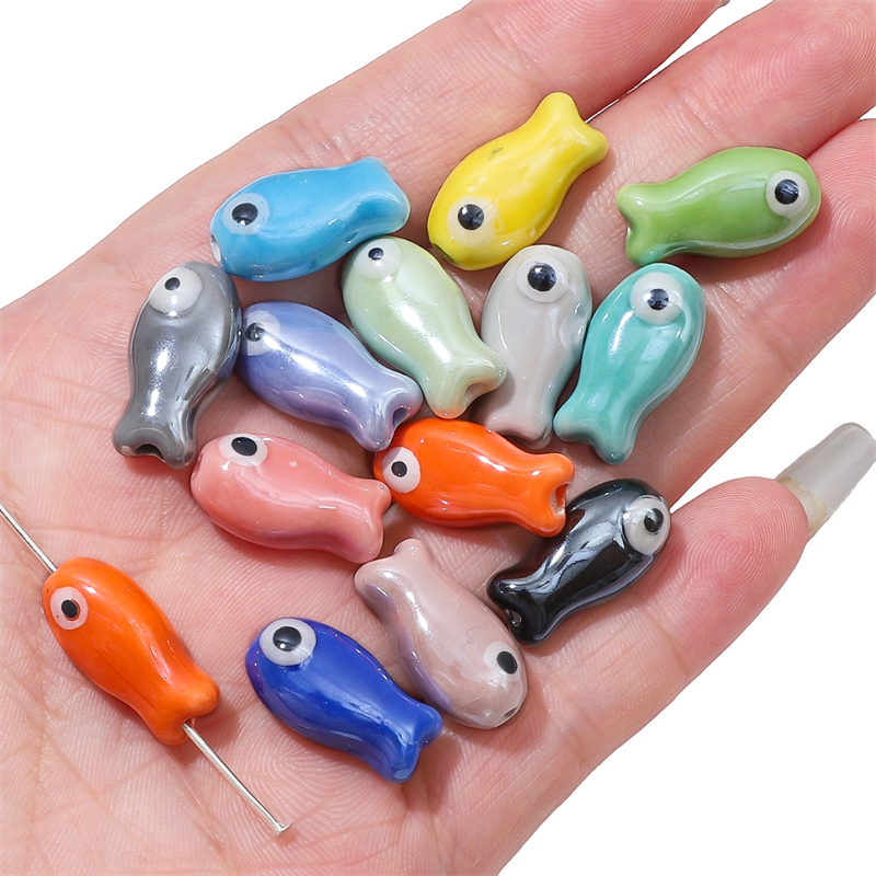 10Pcs Vintage Fish Ceramic Bea - Phone Accessories Jewelry avis et prix
