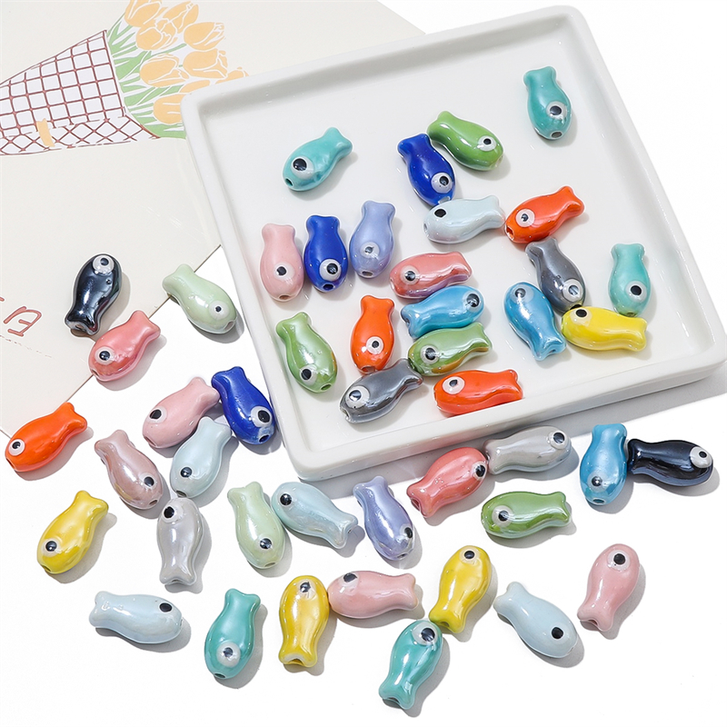 10Pcs Vintage Fish Ceramic Bea - Phone Accessories Jewelry avis et prix