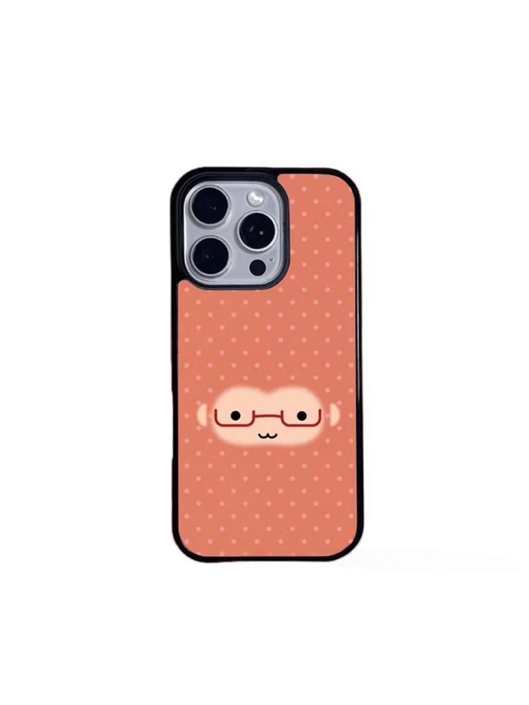 Red Glasses Monkey Face Polka  - Phone Accessories Red avis et prix