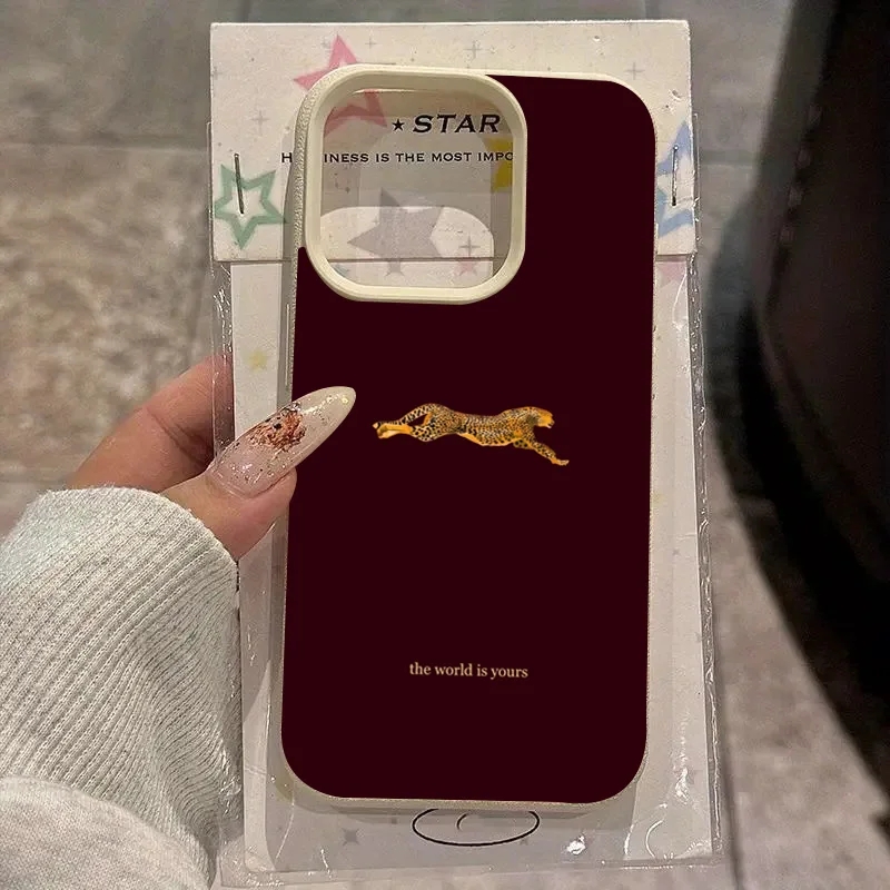 Fashion Leopard Wine Red Soft  - Phone Accessories Red avis et prix