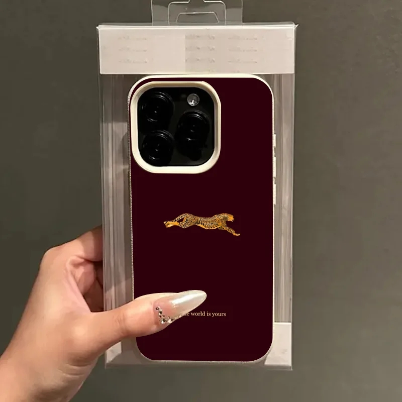 Fashion Leopard Wine Red Soft  - Phone Accessories Red avis et prix
