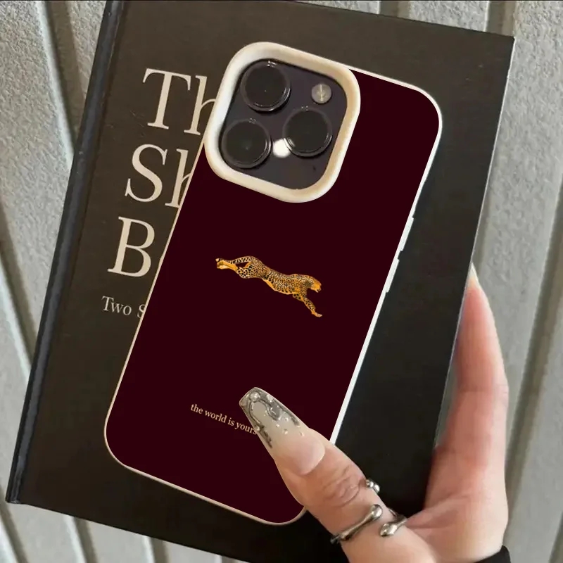 Fashion Leopard Wine Red Soft  - Phone Accessories Red avis et prix