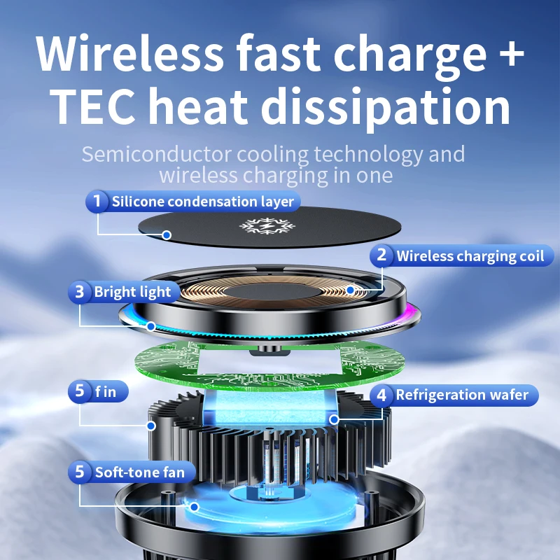 Ice Cooling Magnetic Wireless  - Phone Cooling Fan avis et prix