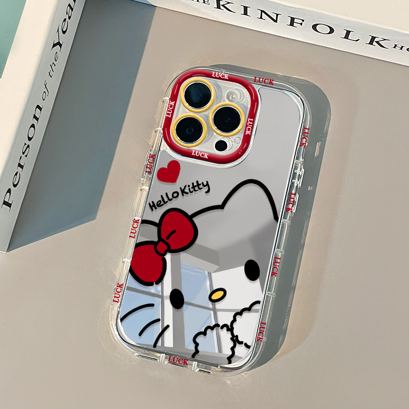 Red Bow HelloKitty Mirror Phon - Phone Accessories Red avis et prix