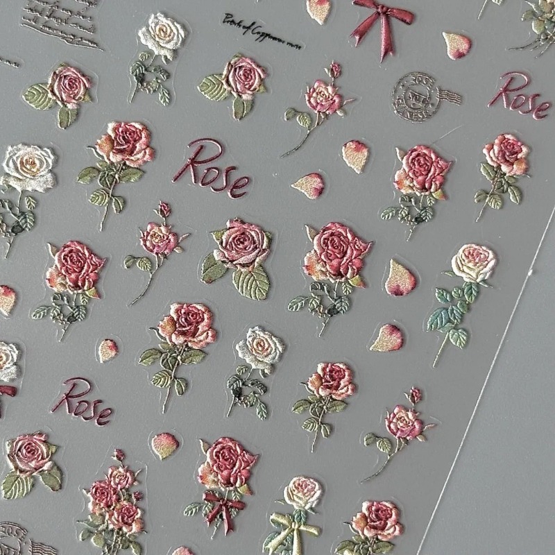 5Pcs Ins Retro Rose Sticker Hi - Phone Accessories Red avis et prix