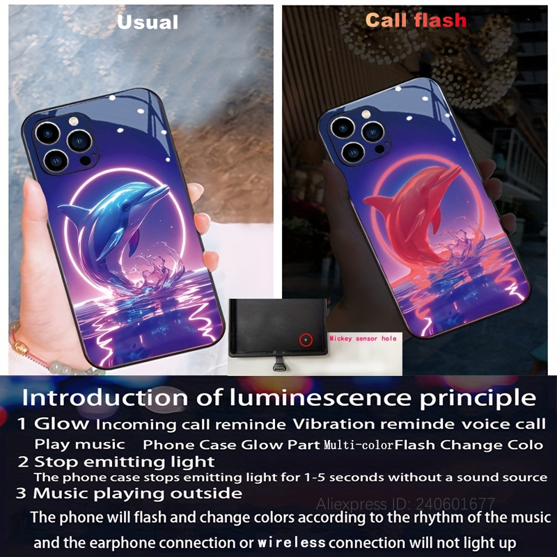 Ocean Elf Dolphin Glitter Musi - Led Flash Case avis et prix