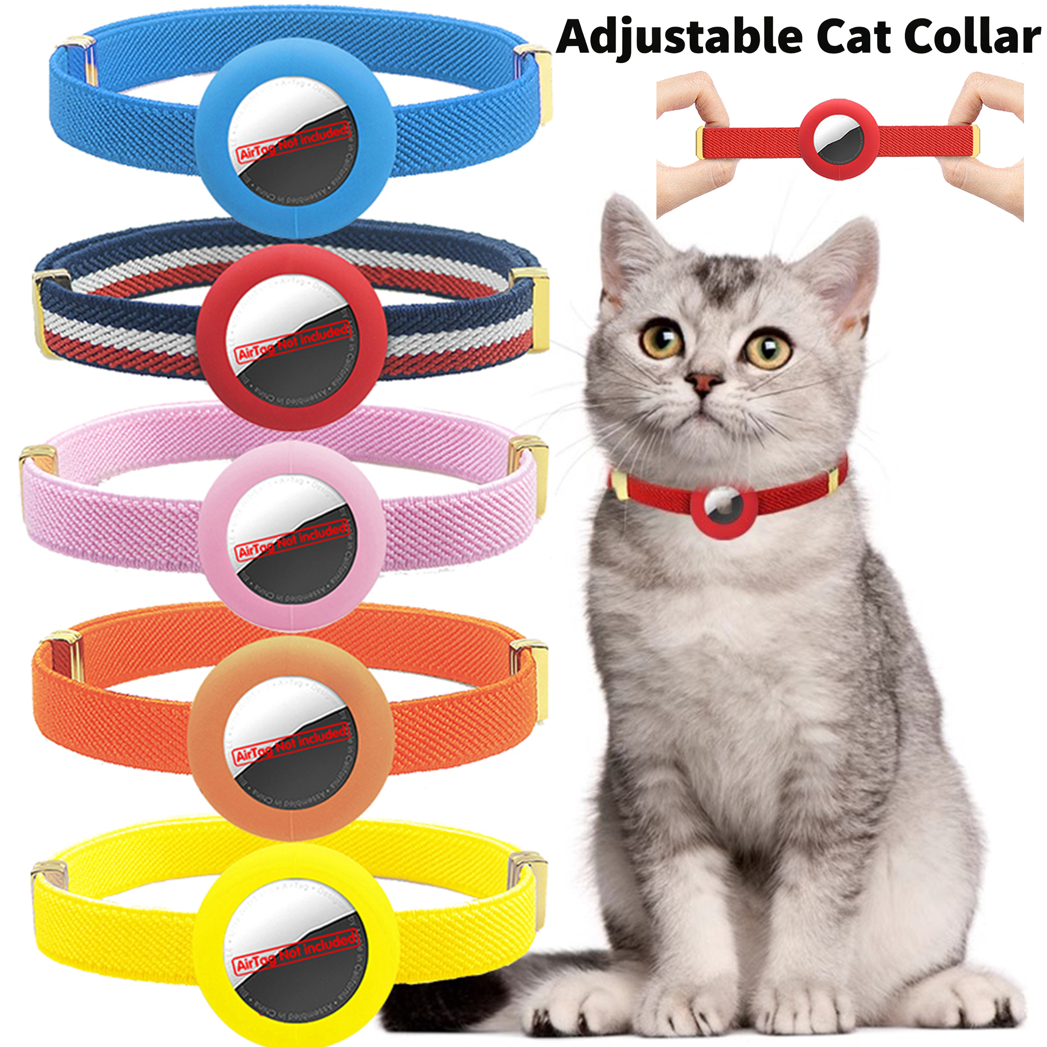 Cute Breakaway Cat Collar Elas - Airtag Holder Case avis et prix