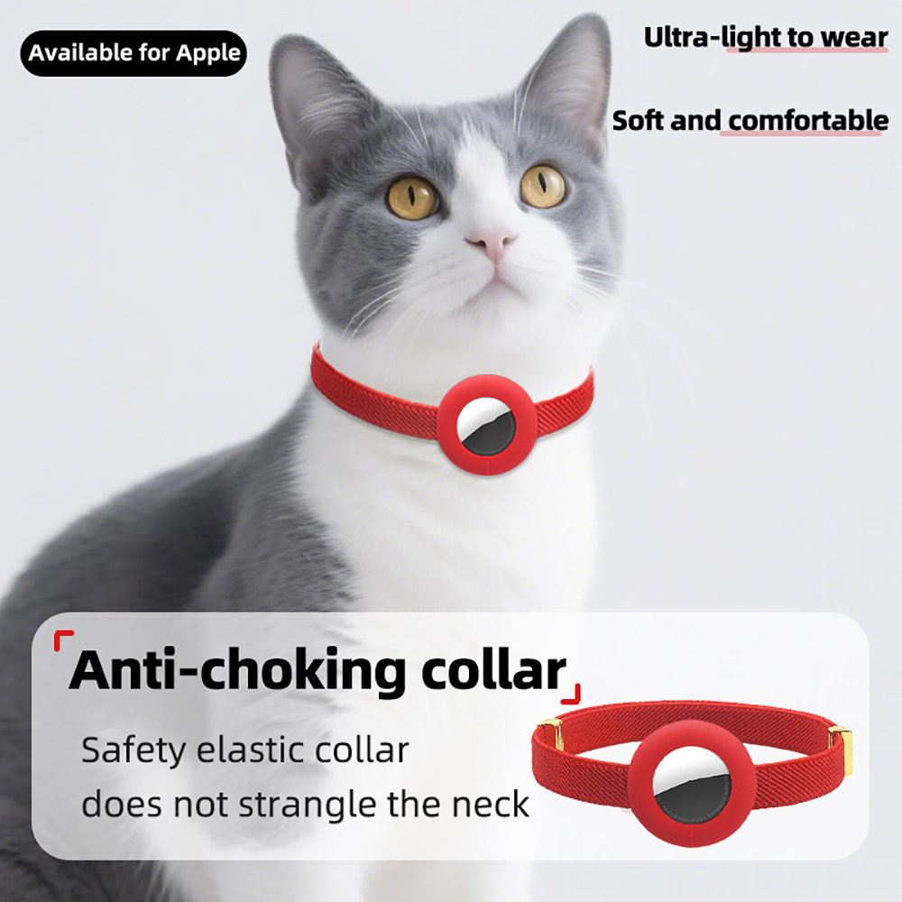 Cute Breakaway Cat Collar Elas - Airtag Holder Case avis et prix