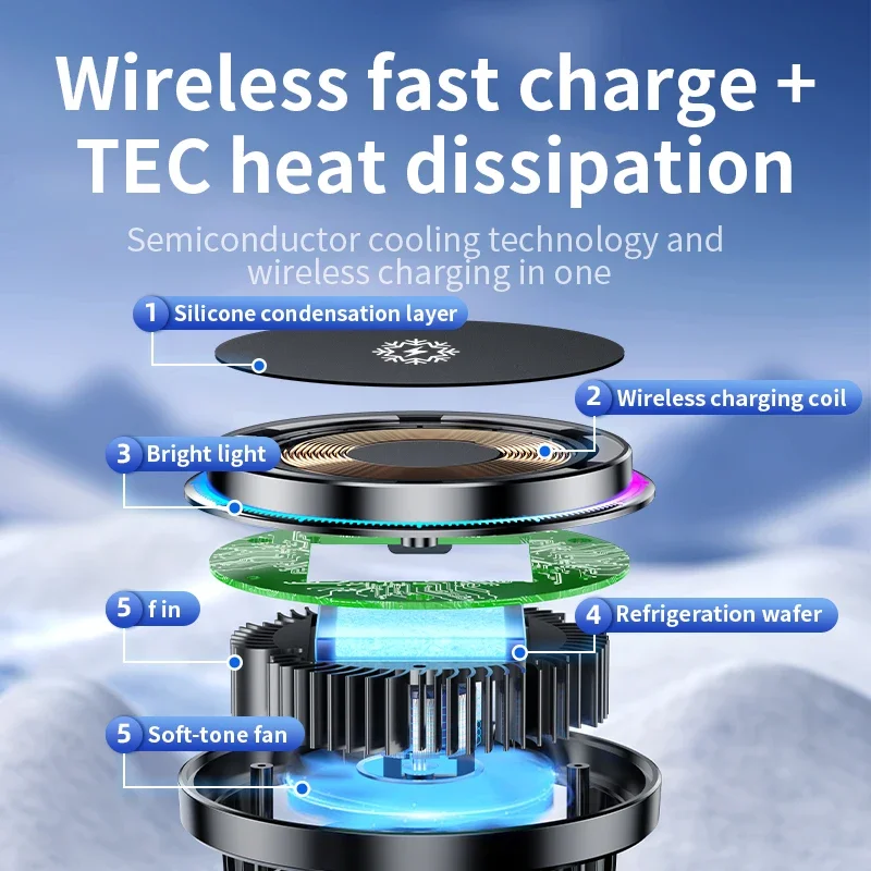 ice Cooling Magnetic Wireless  - Phone Cooling Fan avis et prix