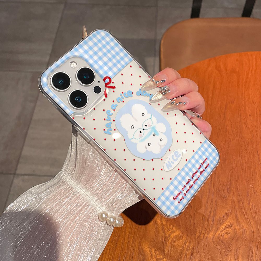 Cartoon Cute Rabbit Red Polka  - Phone Accessories Red avis et prix
