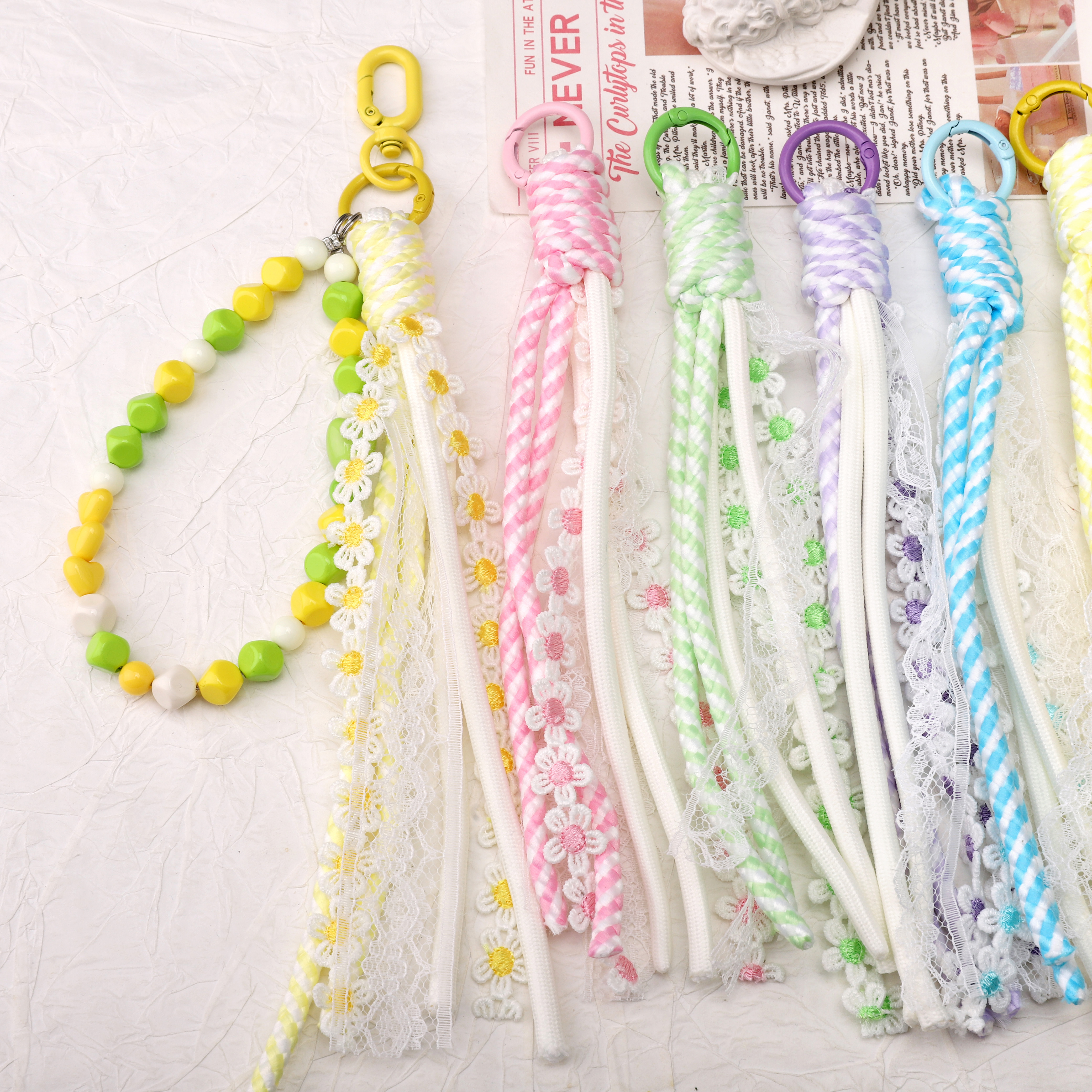 1pc Alloy Keyrings And Polyest - Phone Accessories Jewelry avis et prix