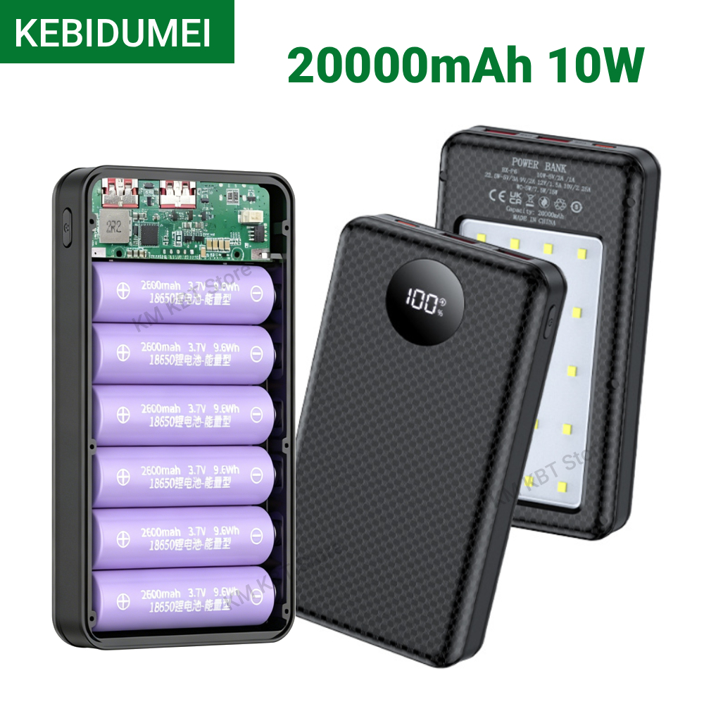 KEBIDUMEI DIY 6*18650 Battery  - Led Flash Case avis et prix