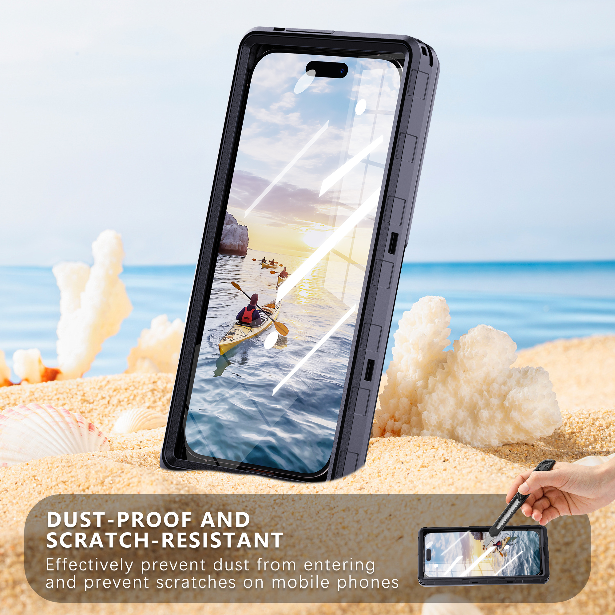Shellbox-IP68 Waterproof Phone - Phone Accessories Display avis et prix