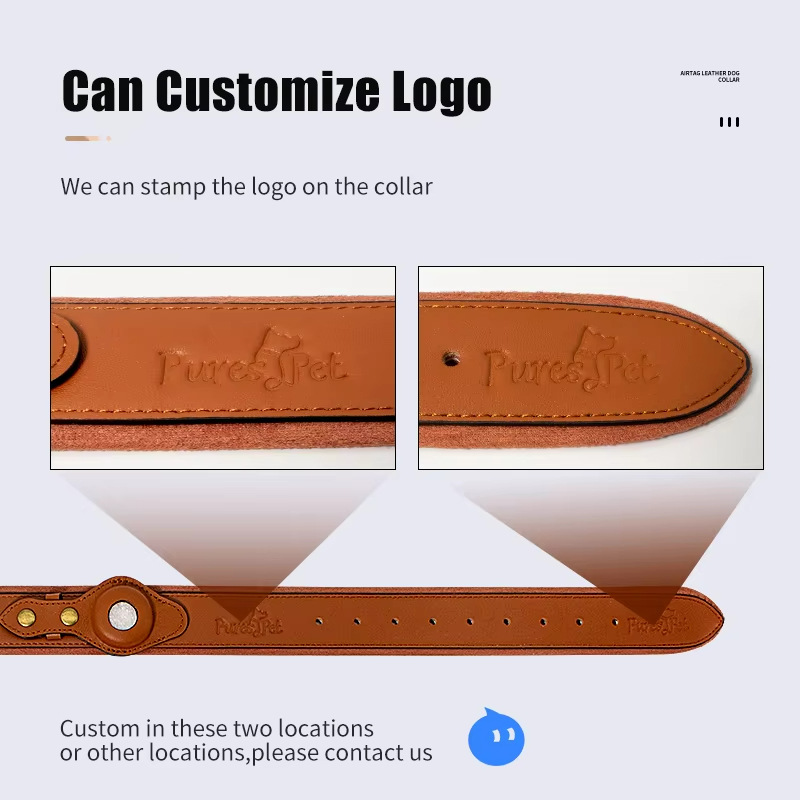 Leather Dog Collar with Tracke - Airtag Holder Case avis et prix
