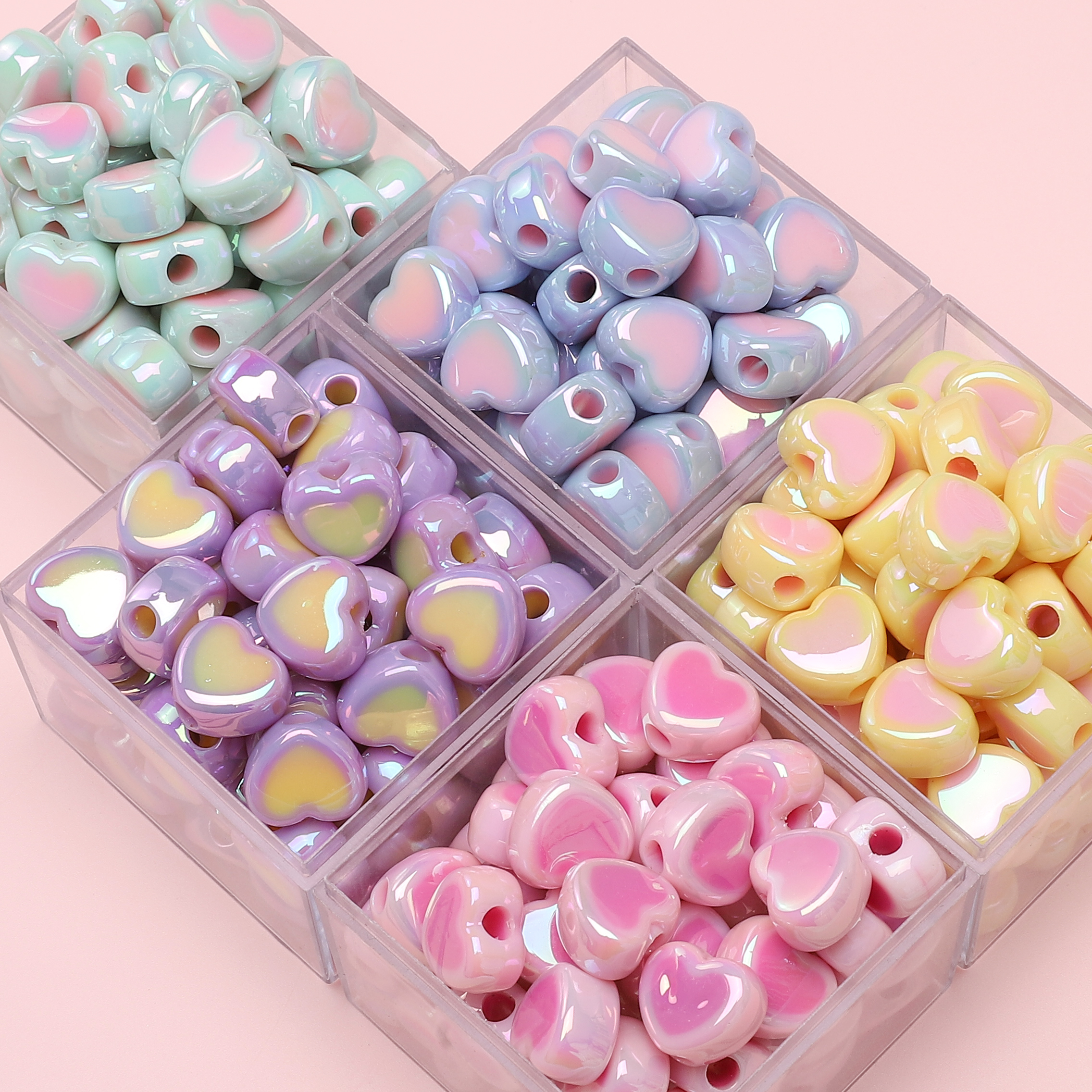 15x13mm 5pcs Heart Beads Acryl - Phone Accessories Jewelry avis et prix