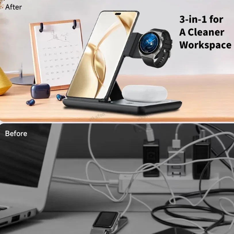 3 in 1 Foldable Wireless Charg - Phone Cooling Fan avis et prix