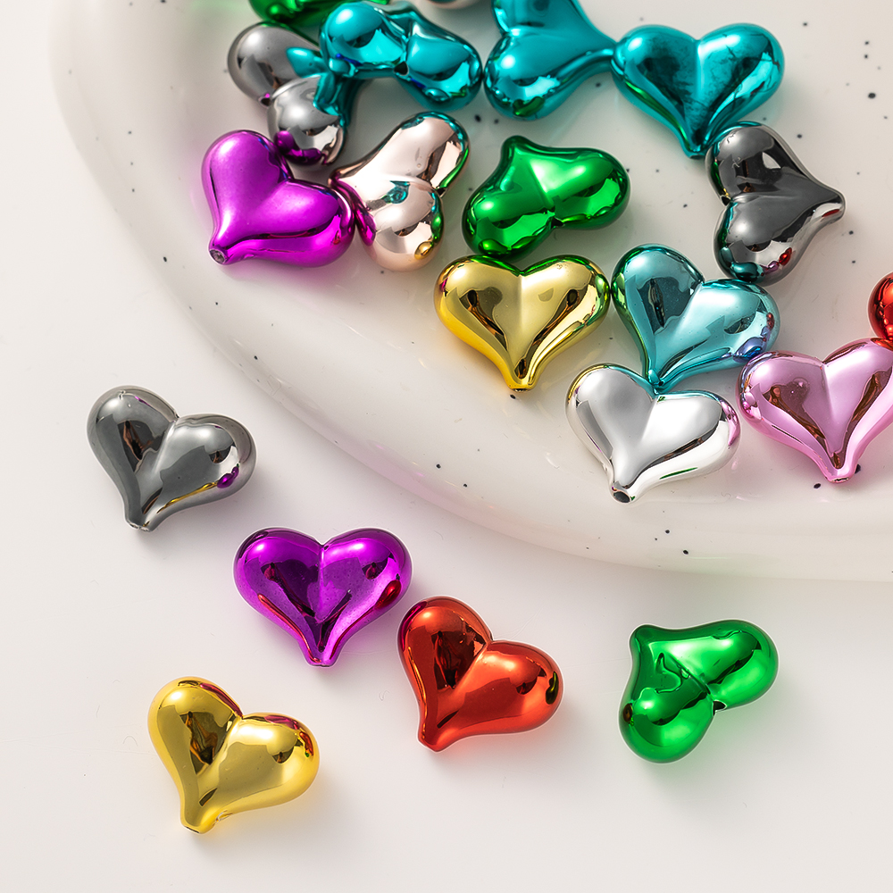 10pcs Colorful Acrylic Heart L - Phone Accessories Jewelry avis et prix