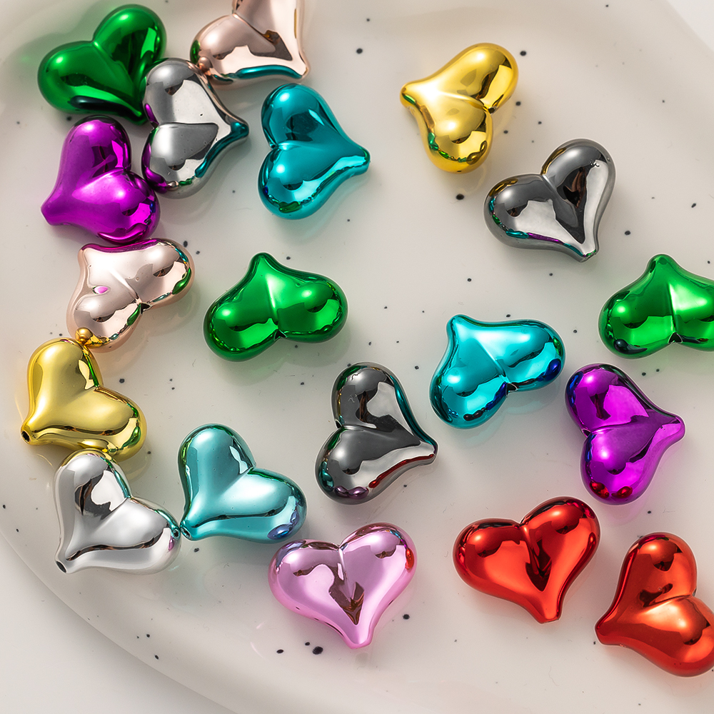 10pcs Colorful Acrylic Heart L - Phone Accessories Jewelry avis et prix