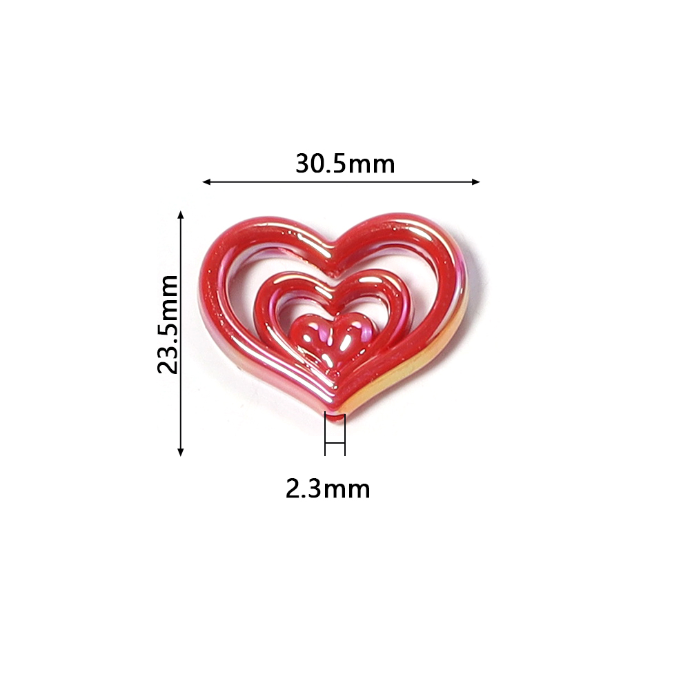 5pcs Acrylic Hollow Heart Bead - Phone Accessories Jewelry avis et prix