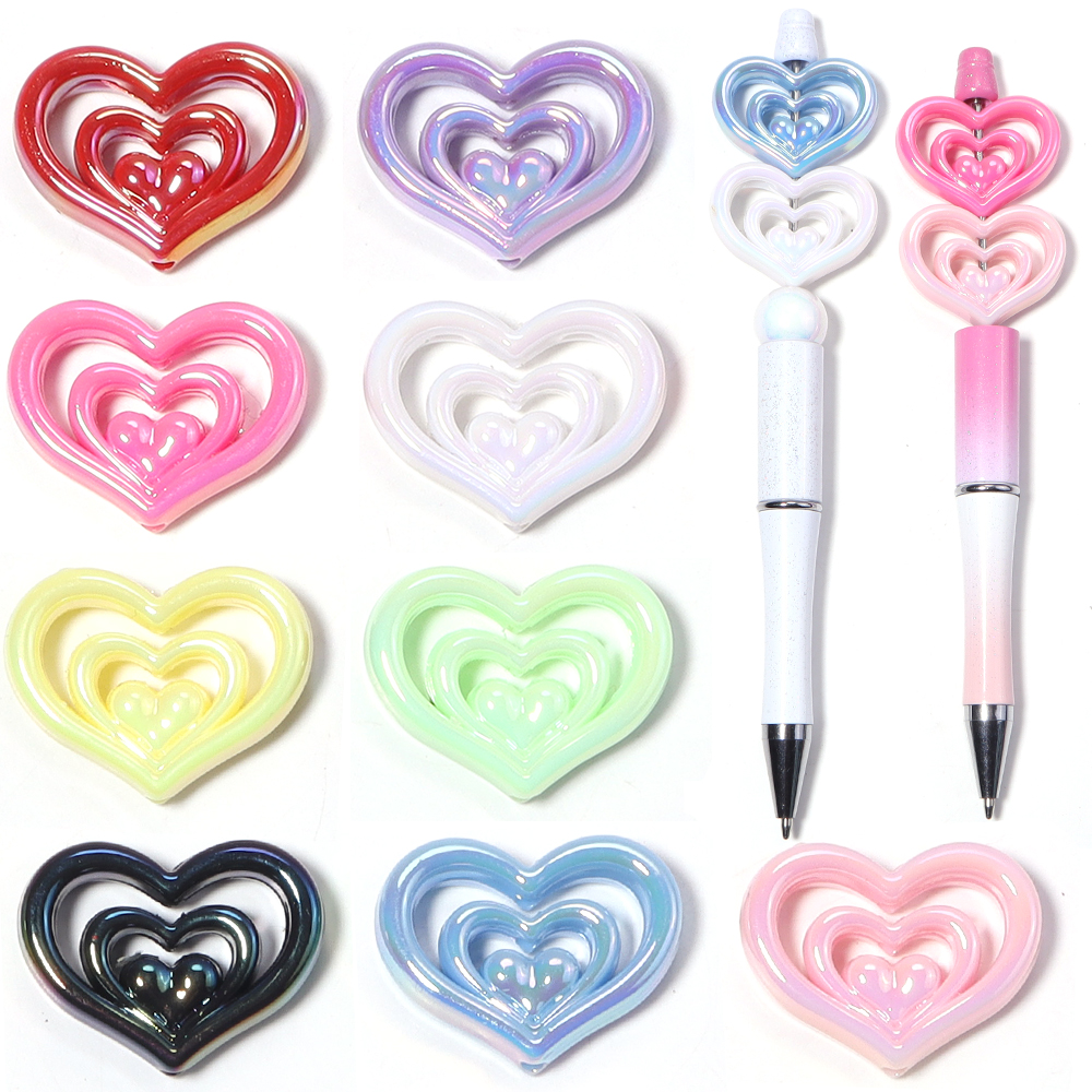 5pcs Acrylic Hollow Heart Bead - Phone Accessories Jewelry avis et prix