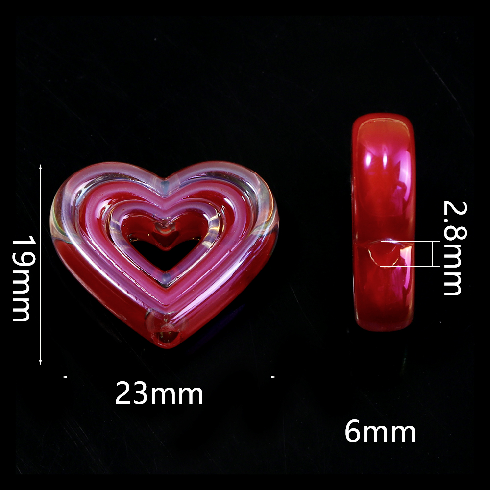 10pcs Transparent Heart Vertic - Phone Accessories Jewelry avis et prix