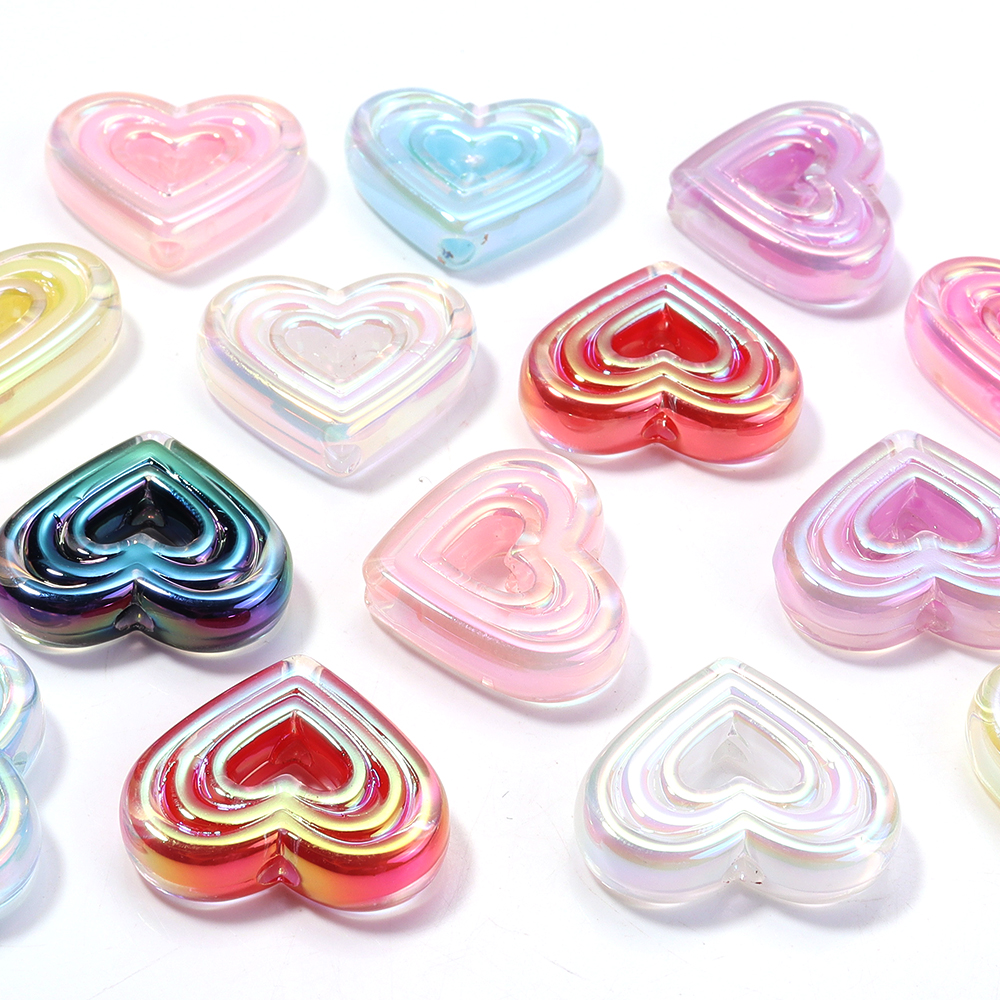 10pcs Transparent Heart Vertic - Phone Accessories Jewelry avis et prix