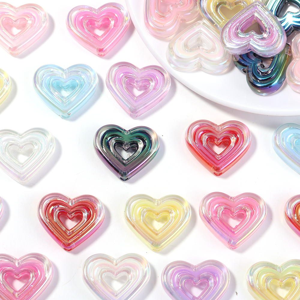 10pcs Transparent Heart Vertic - Phone Accessories Jewelry avis et prix